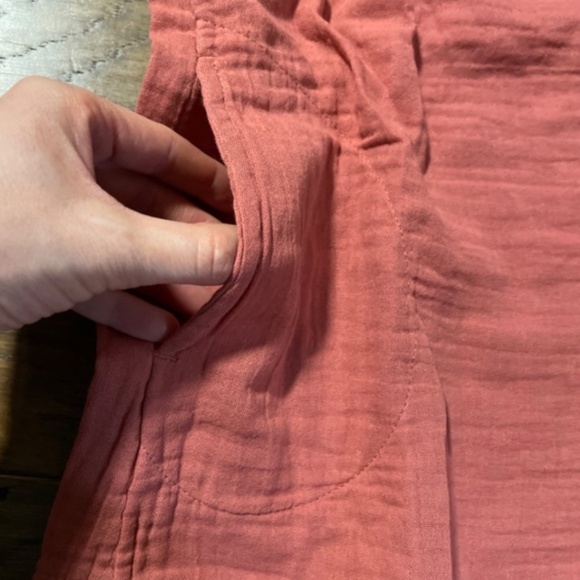 New Old Navy kids romper tie shoulder crinkle cotton size small 6-7 - Picture 7 of 9